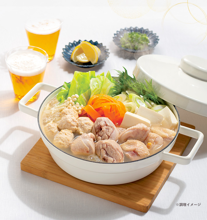 鍋料理でありながら、コース料理のような流れでいただくのも博多の水炊きならではの楽しみ方