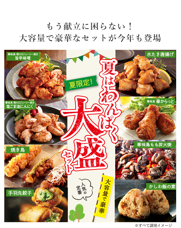 夏のわんぱく大盛セットイメージ